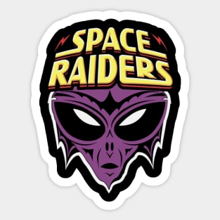 Retro Space Raiders Sticker